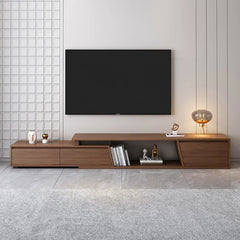 Meuble TV extensible Fero 180 à 280 cm avec 3 tiroirs Noyer
