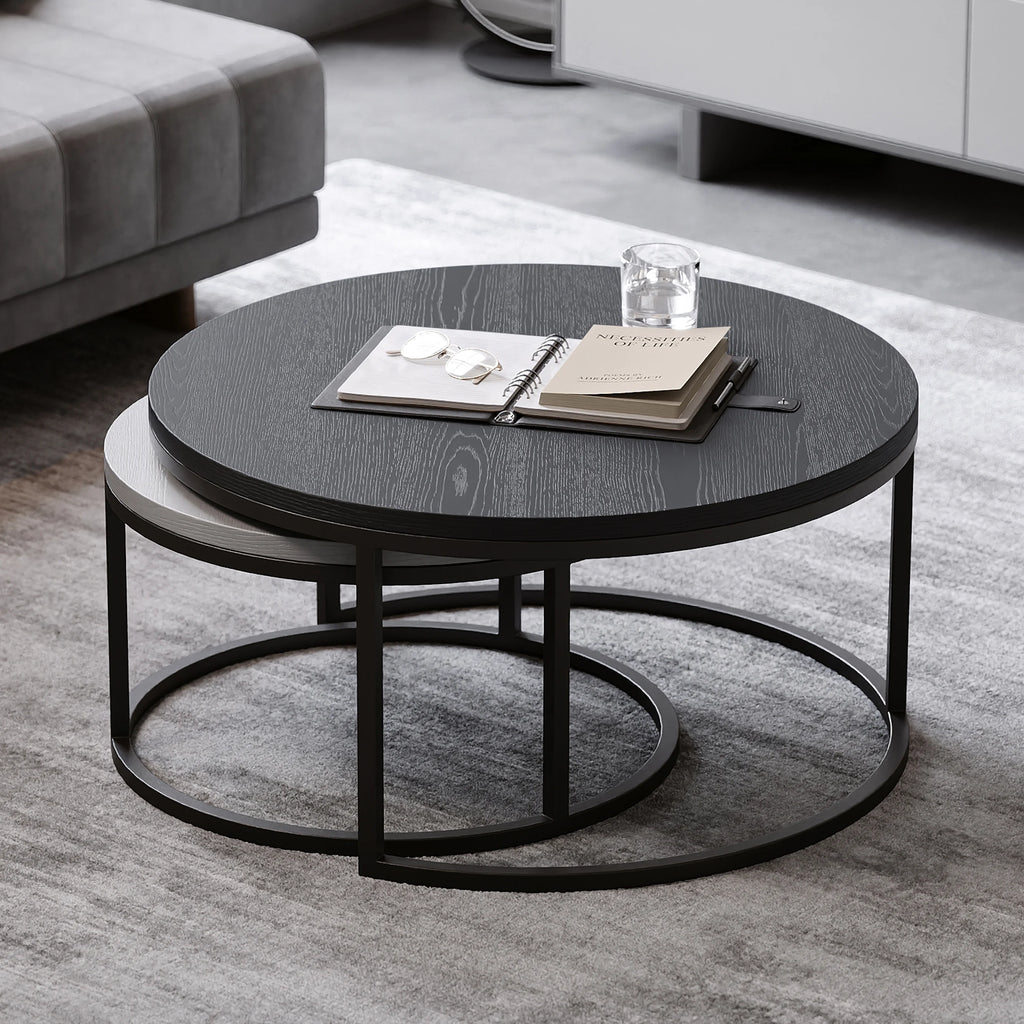 Ensemble meuble TV extensible et table basse emboîtable Fero