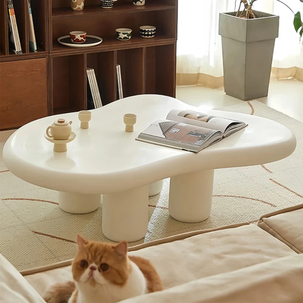 Ensemble meuble TV extensible et table basse abstraite
