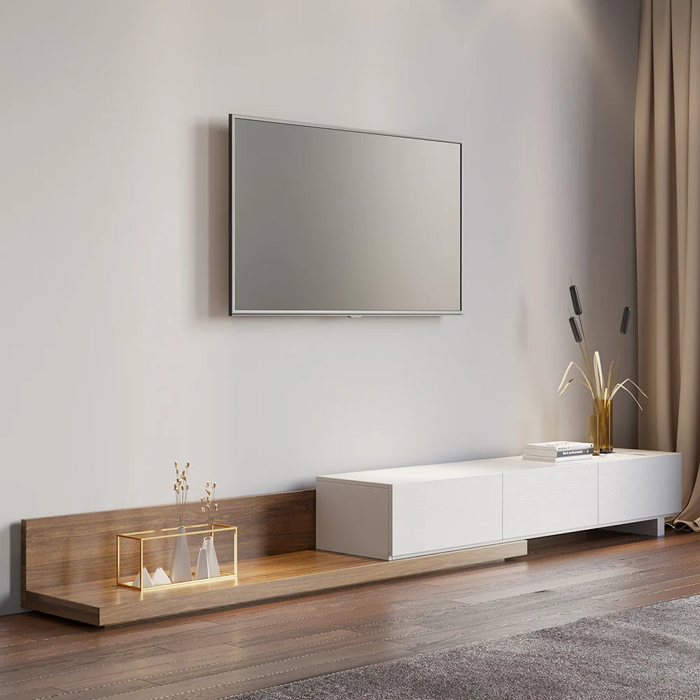 Ensemble meuble TV extensible et table basse Crator