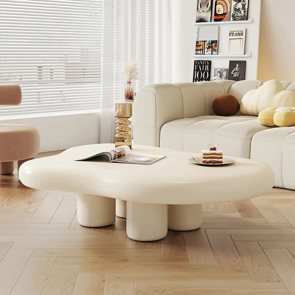 Ensemble meuble TV extensible et table basse abstraite