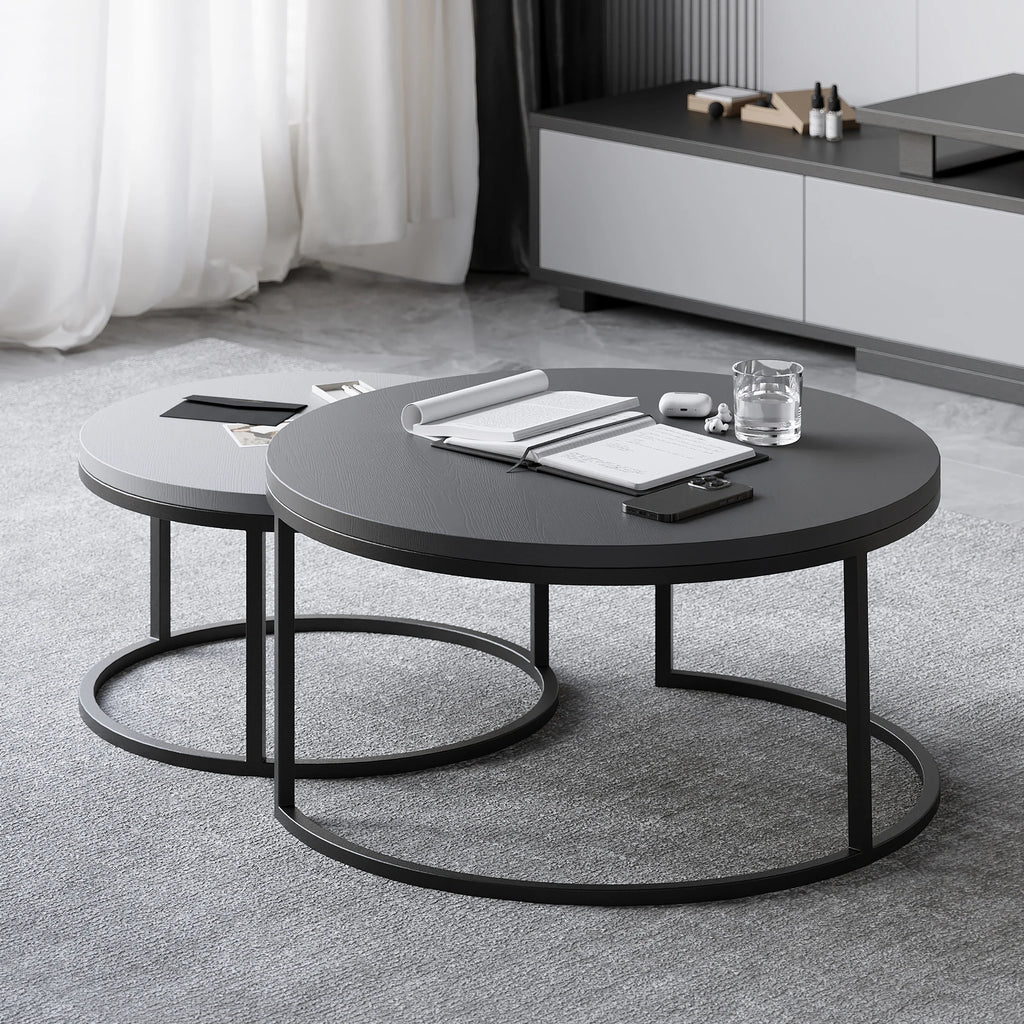 Ensemble meuble TV extensible et table basse emboîtable Fero