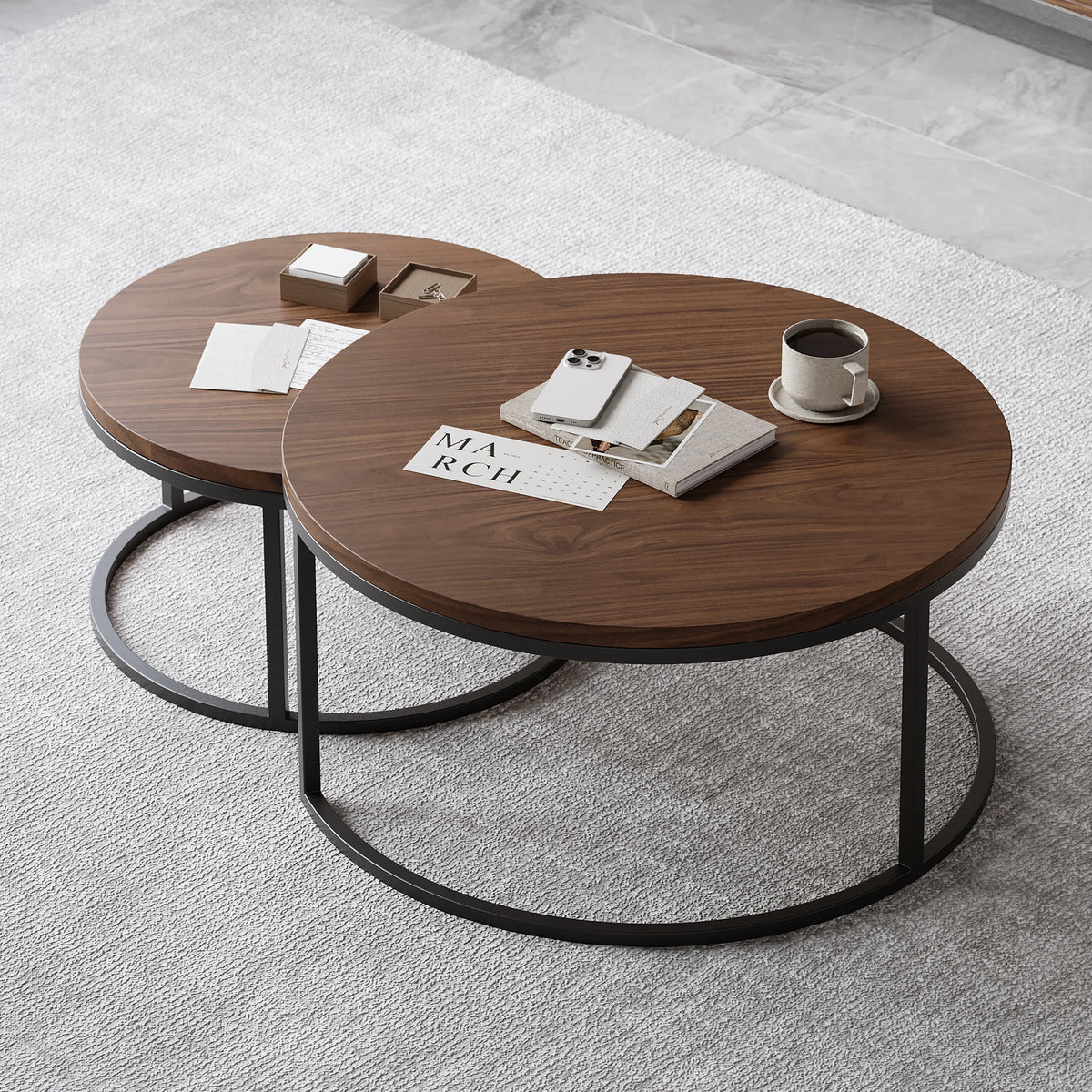 Ensemble meuble tv extensible et table basse emboîtable Fero