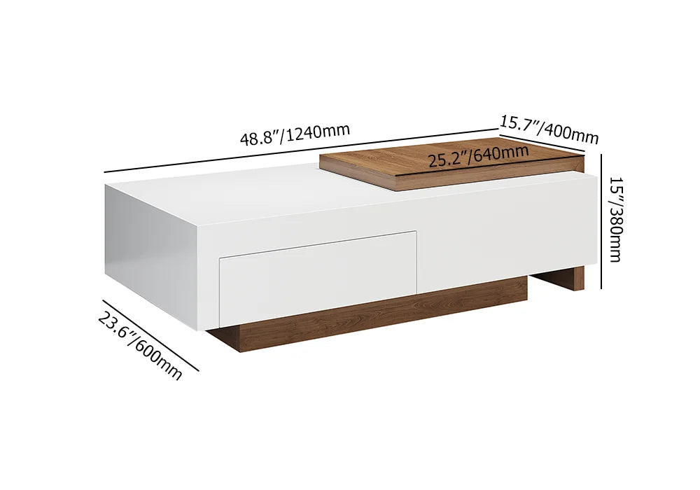 Ensemble meuble TV extensible et table basse Crator