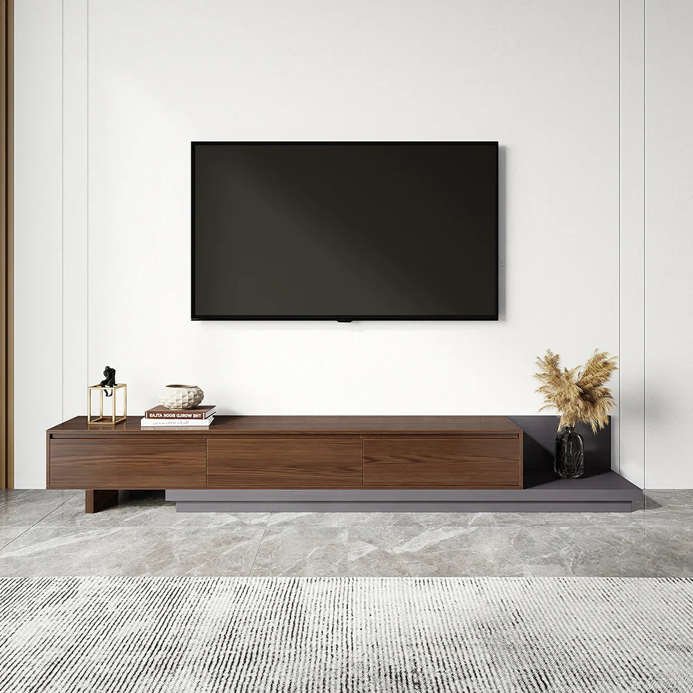 Ensemble meuble tv extensible et table basse emboîtable Fero