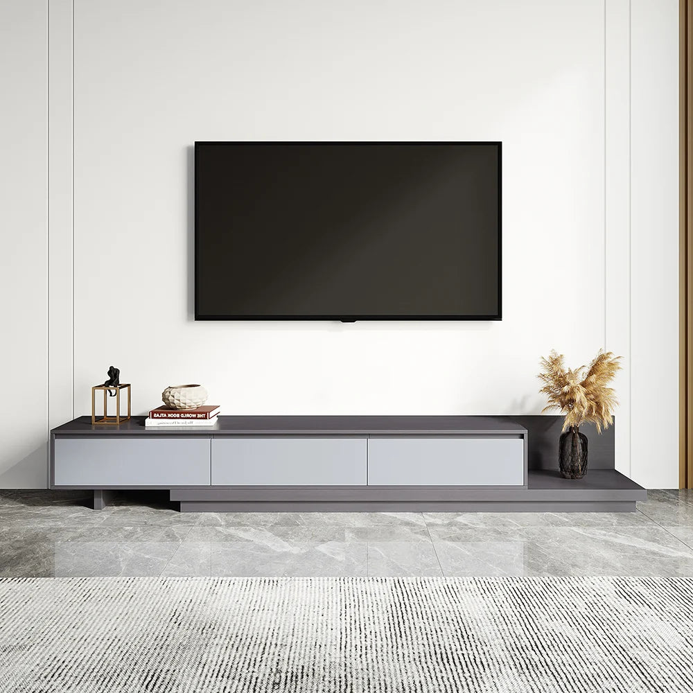 Ensemble meuble TV extensible et table basse emboîtable Fero