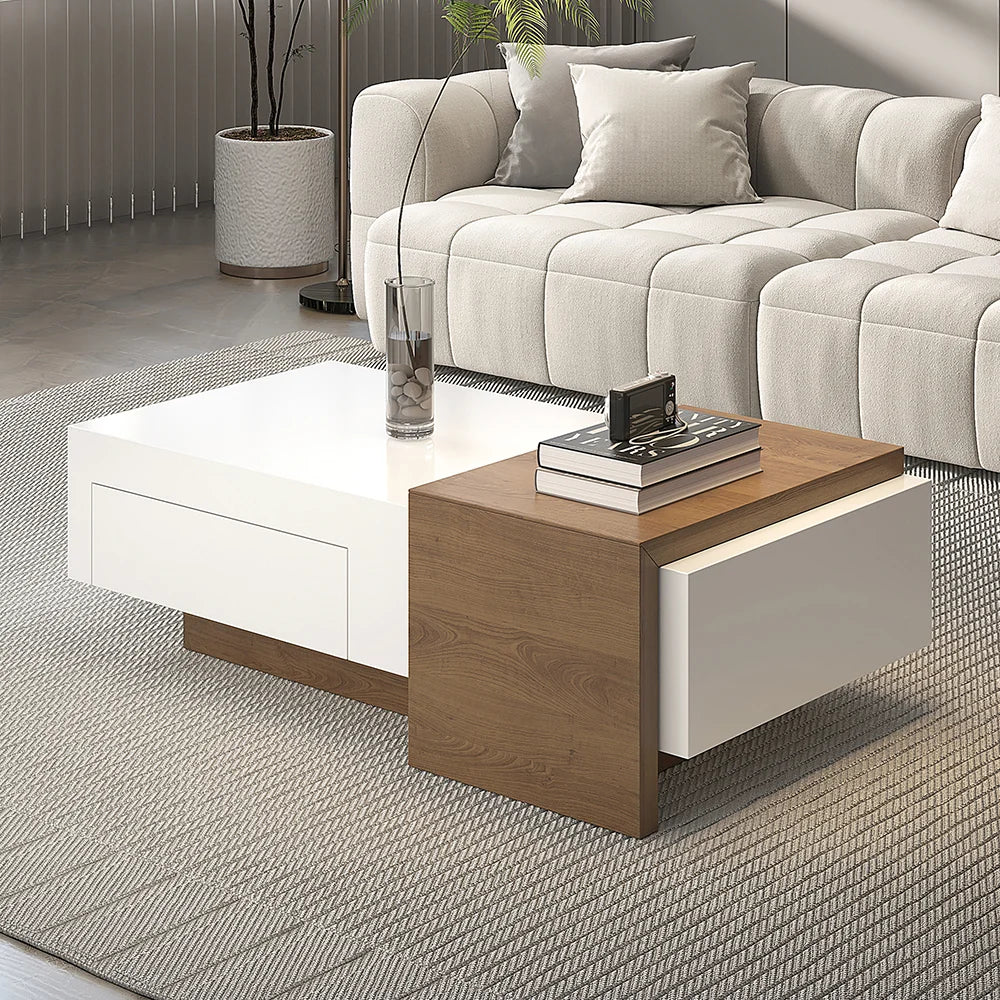Ensemble meuble TV extensible et table basse Crator