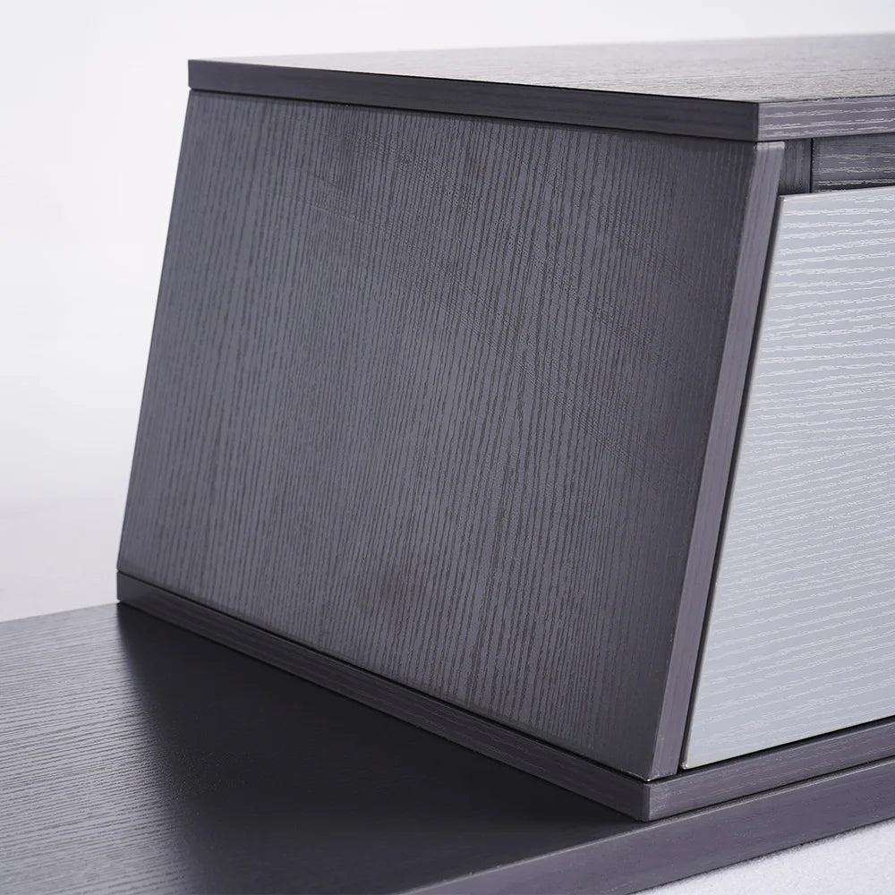 Meuble TV extensible Fero 180-280 cm avec 3 tiroirs Gris