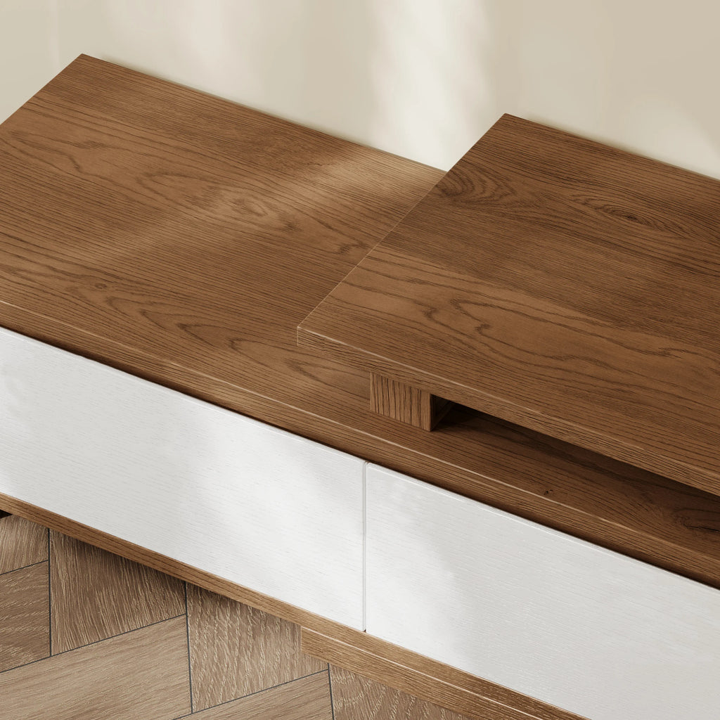 Meuble TV extensible Fero 180 à 280 cm avec 3 tiroirs