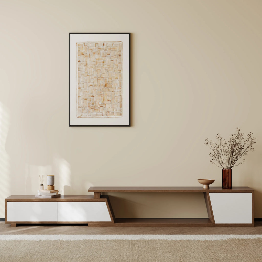 Meuble TV extensible Fero 180 à 280 cm avec 3 tiroirs