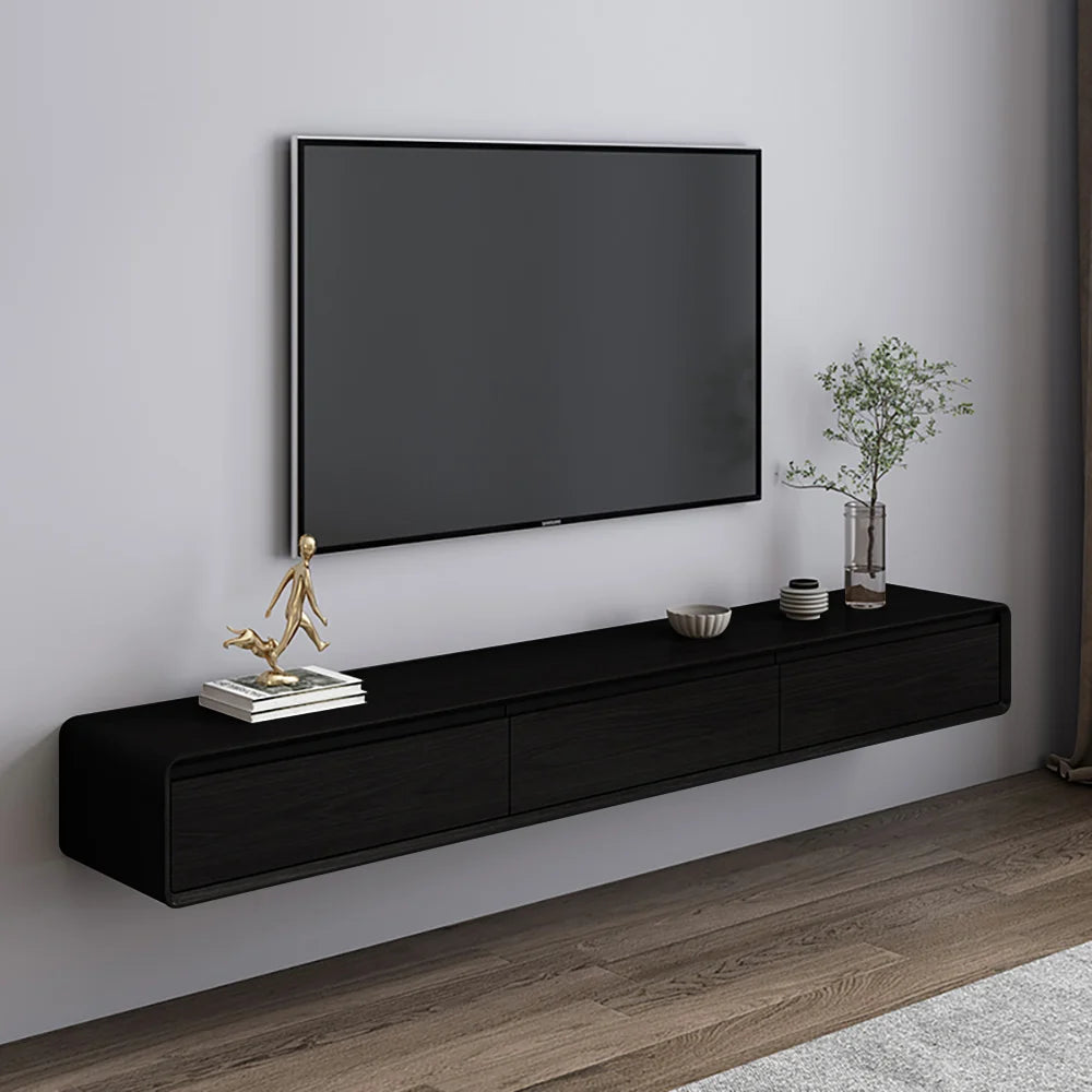 Meuble TV flottant de style Mid-Century de 79" avec 3 tiroirs