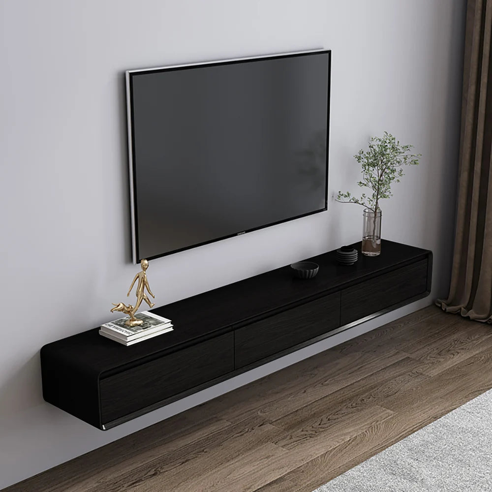 Meuble TV flottant de style Mid-Century de 79" avec 3 tiroirs