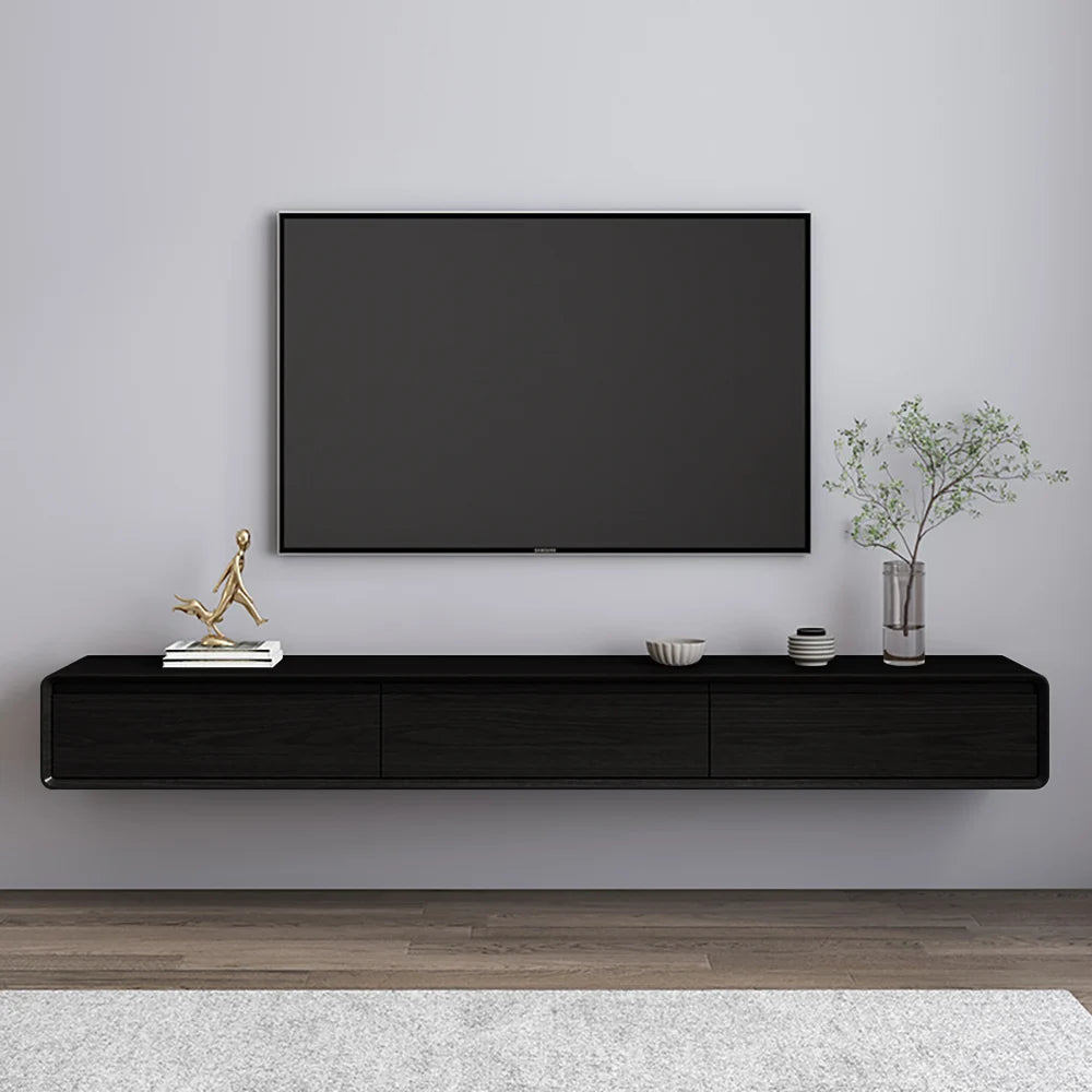 Meuble TV flottant de style Mid-Century de 79" avec 3 tiroirs