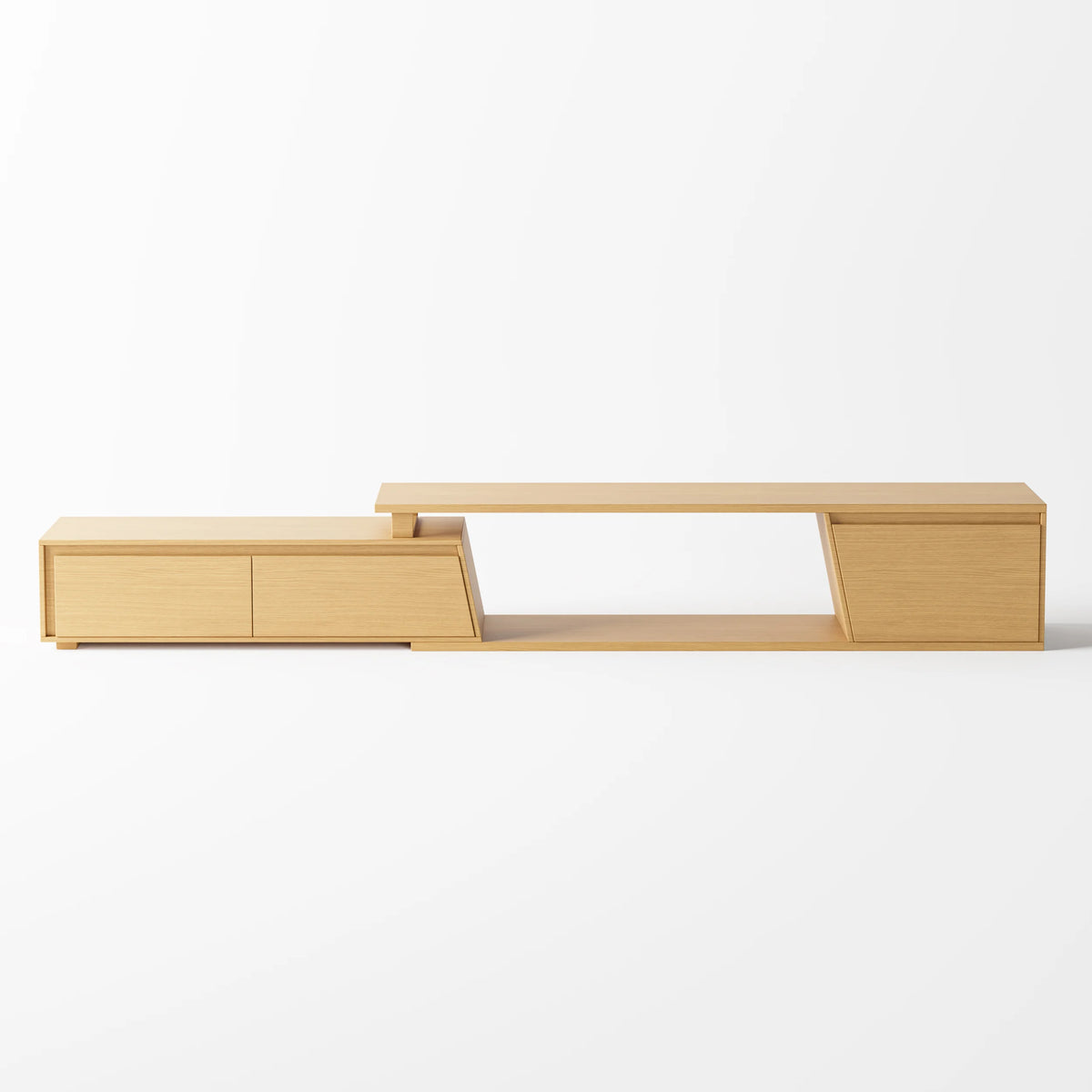 Meuble TV extensible Fero 180 à 280 cm avec 3 tiroirs Bois