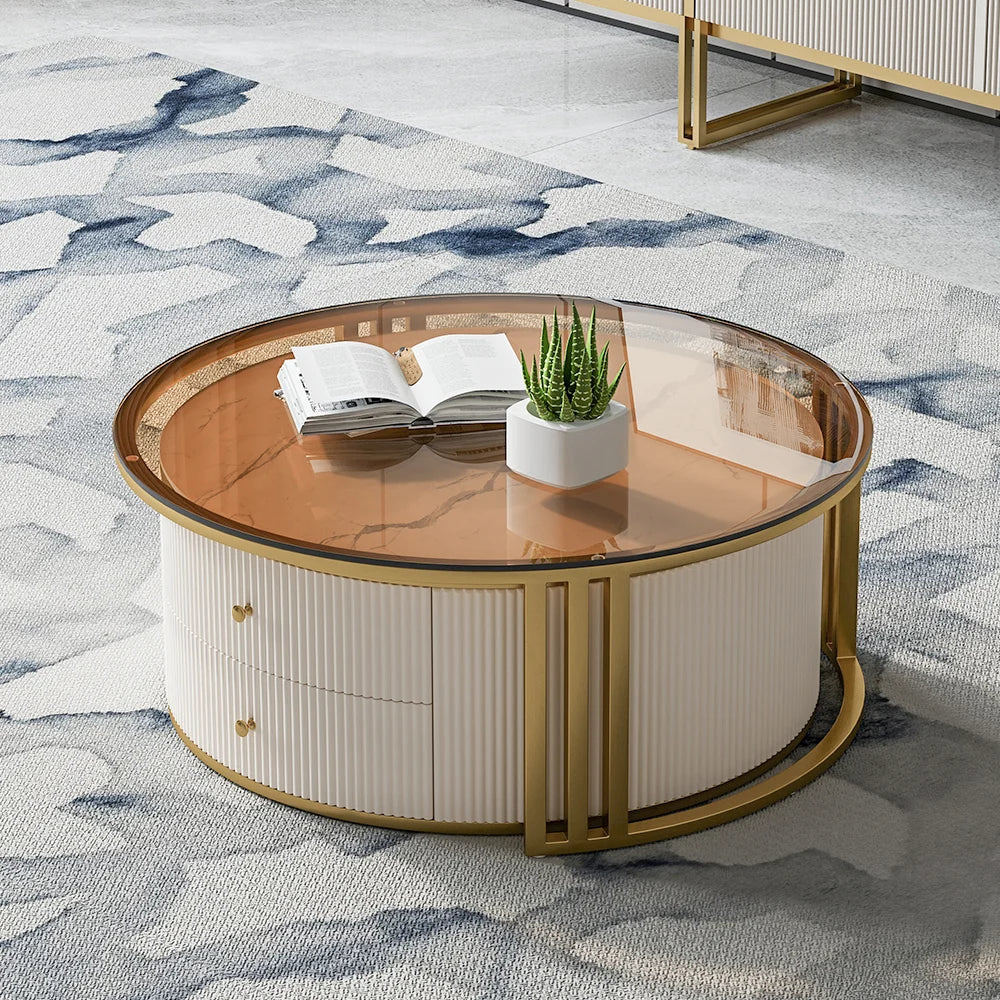 Ensemble meuble TV et table basse gigognes Grovyn 220 cm